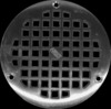Zurn Round Grate, Nickel Bronze 6-11/16" OD, 3 Screws, 5-7/16" Distance Between Screws