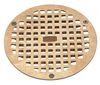 Zurn Round Grate, Nickel Bronze 9-1/16" OD, 4 Screws, 5-7/8" Distance Between Screws