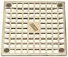 Zurn Square Grate, Nickel Bronze 7-11/16" OD, 4 Screws, 7" Distance Between Screws