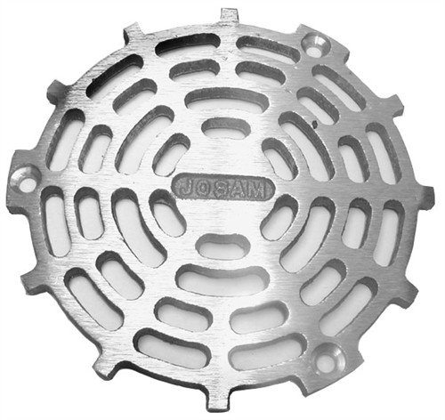 Josam Round Grate Nickel Bronze 5 1 4 Od 3 Screws 4 1 8